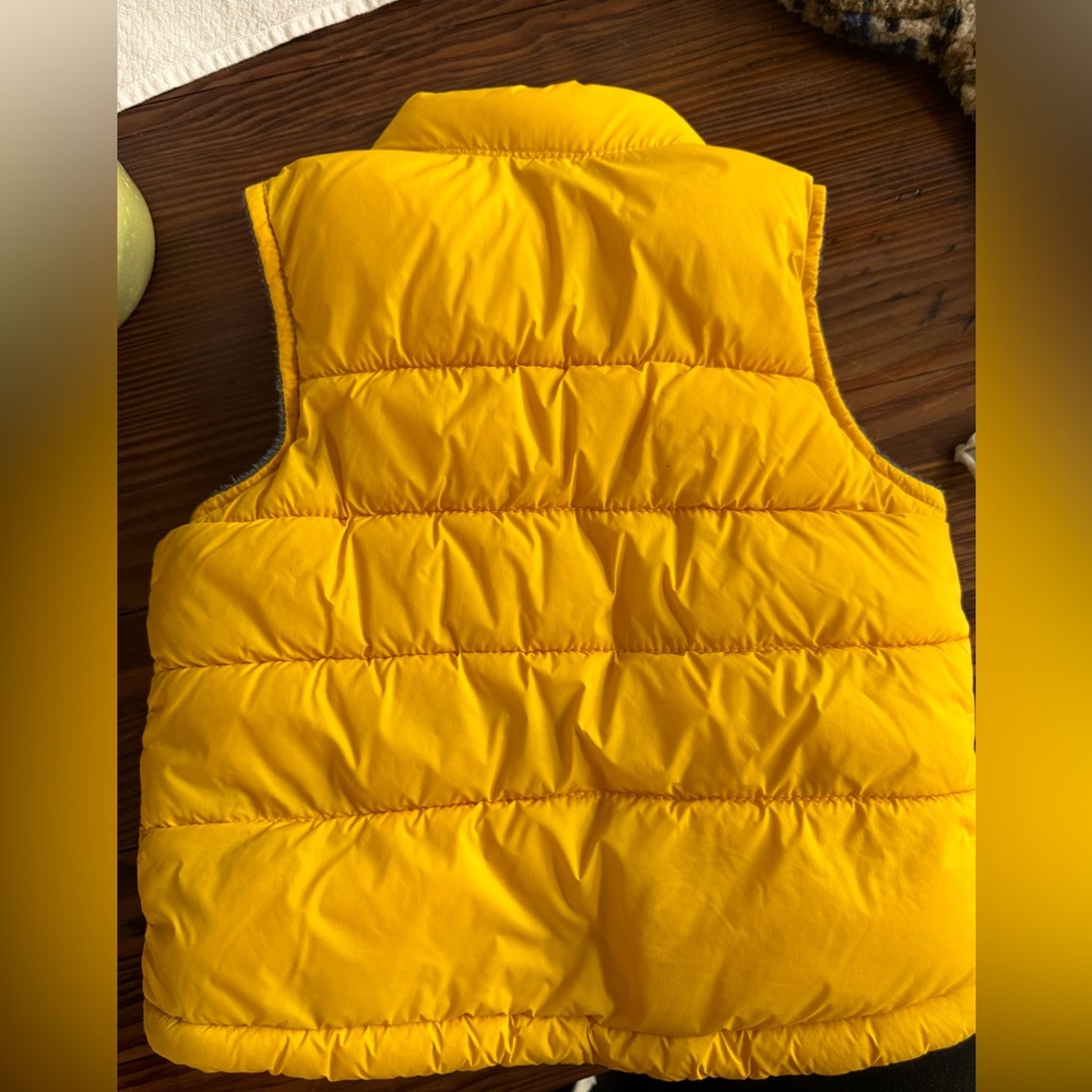 Old Navy | Yellow Puffer Vest in a Fantastic Yellow | 12-18mo - Picture 2 of 3